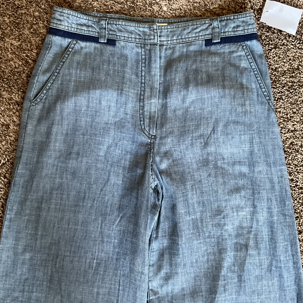 Trina Turk Los Angeles chambray wide leg lightweight pants